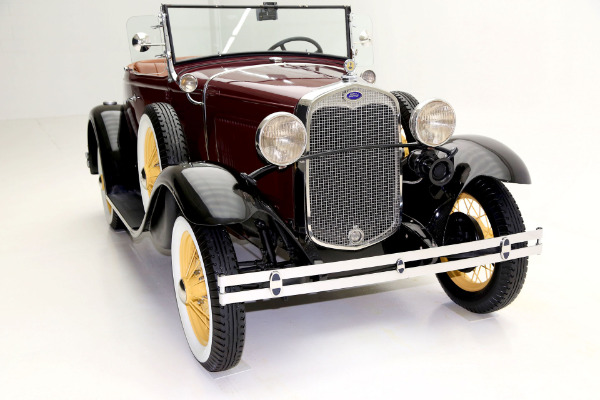 For Sale Used 1930 Ford Model A Roadster Two Tone, Burgundy & Black | American Dream Machines Des Moines IA 50309