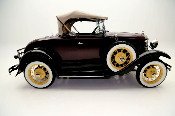 For Sale Used 1930 Ford Model A Roadster Two Tone, Burgundy & Black | American Dream Machines Des Moines IA 50309