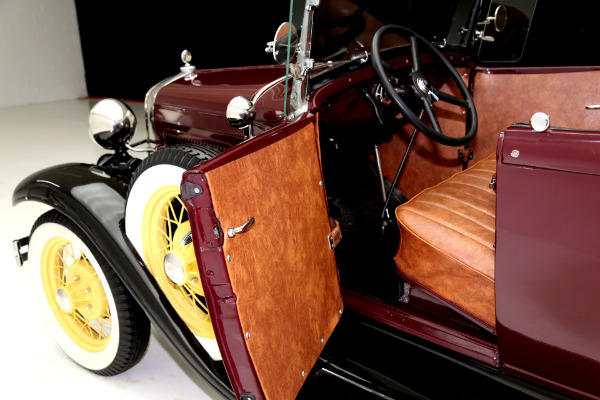 For Sale Used 1930 Ford Model A Roadster Two Tone, Burgundy & Black | American Dream Machines Des Moines IA 50309