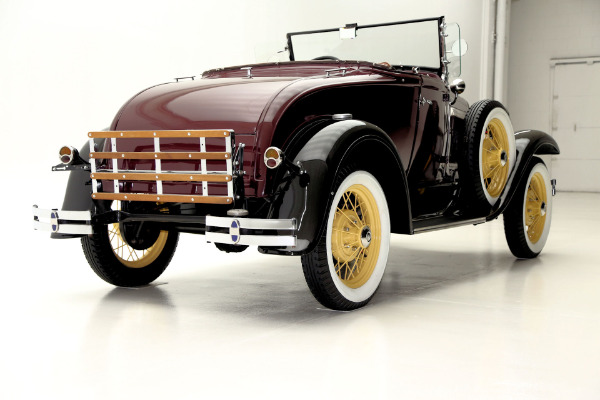 For Sale Used 1930 Ford Model A Roadster Two Tone, Burgundy & Black | American Dream Machines Des Moines IA 50309