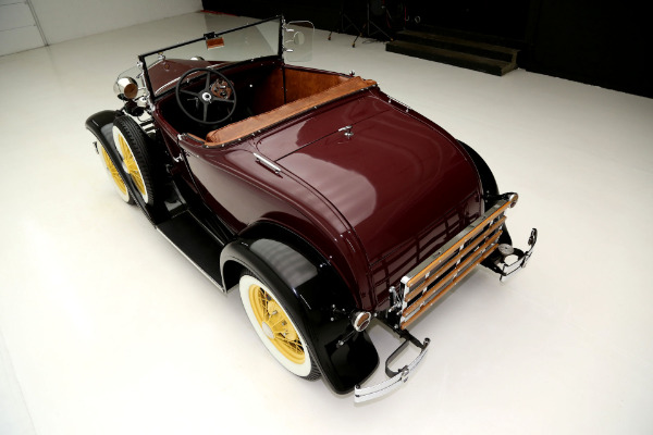 For Sale Used 1930 Ford Model A Roadster Two Tone, Burgundy & Black | American Dream Machines Des Moines IA 50309