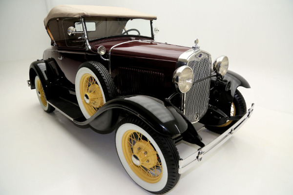 For Sale Used 1930 Ford Model A Roadster Two Tone, Burgundy & Black | American Dream Machines Des Moines IA 50309