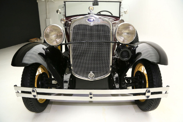 For Sale Used 1930 Ford Model A Roadster Two Tone, Burgundy & Black | American Dream Machines Des Moines IA 50309