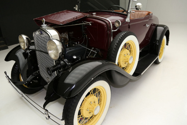 For Sale Used 1930 Ford Model A Roadster Two Tone, Burgundy & Black | American Dream Machines Des Moines IA 50309