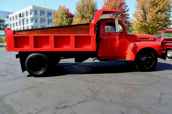 For Sale Used 1949 Ford F5 DUALLY RED, 350CI, AUTO, DUMP TRUCK | American Dream Machines Des Moines IA 50309