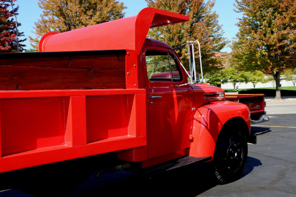 For Sale Used 1949 Ford F5 DUALLY RED, 350CI, AUTO, DUMP TRUCK | American Dream Machines Des Moines IA 50309