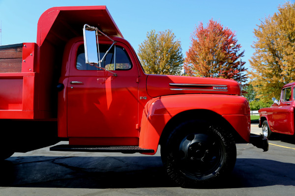 For Sale Used 1949 Ford F5 DUALLY RED, 350CI, AUTO, DUMP TRUCK | American Dream Machines Des Moines IA 50309