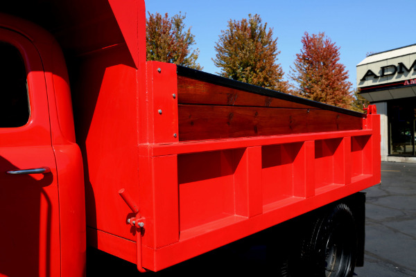 For Sale Used 1949 Ford F5 DUALLY RED, 350CI, AUTO, DUMP TRUCK | American Dream Machines Des Moines IA 50309