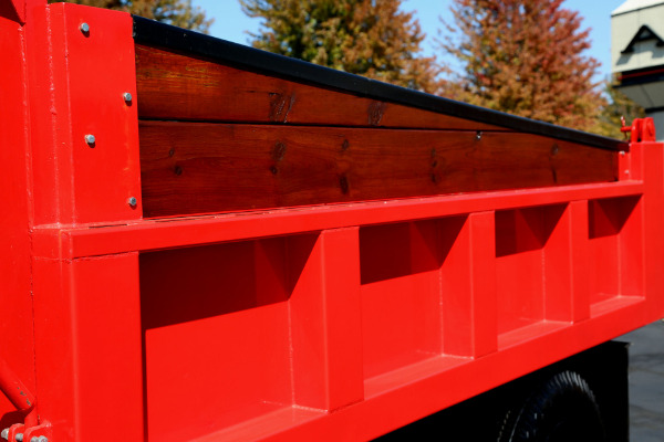 For Sale Used 1949 Ford F5 DUALLY RED, 350CI, AUTO, DUMP TRUCK | American Dream Machines Des Moines IA 50309