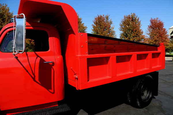 For Sale Used 1949 Ford F5 DUALLY RED, 350CI, AUTO, DUMP TRUCK | American Dream Machines Des Moines IA 50309