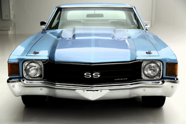 For Sale Used 1972 Chevrolet Chevelle Super Sport SS, Blue,black int,#s Match | American Dream Machines Des Moines IA 50309