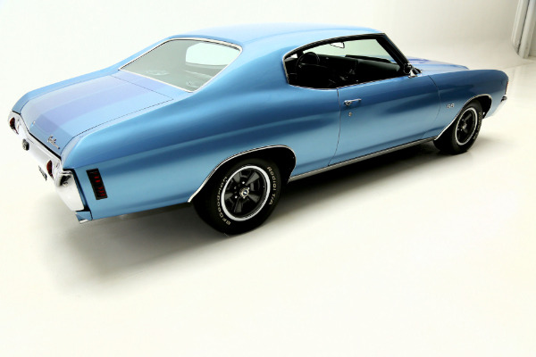 For Sale Used 1972 Chevrolet Chevelle Super Sport SS, Blue,black int,#s Match | American Dream Machines Des Moines IA 50309