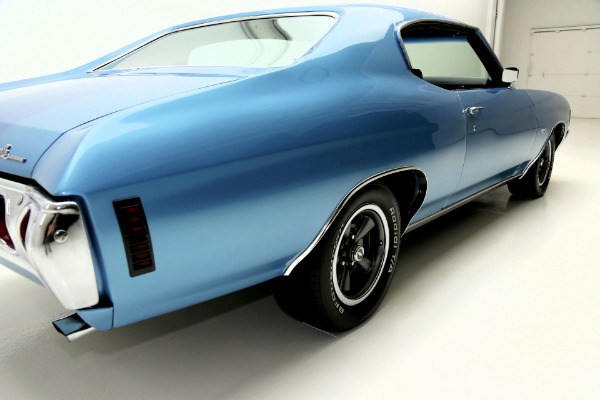 For Sale Used 1972 Chevrolet Chevelle Super Sport SS, Blue,black int,#s Match | American Dream Machines Des Moines IA 50309