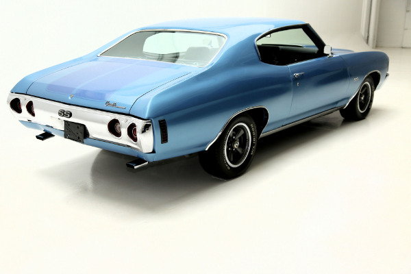 For Sale Used 1972 Chevrolet Chevelle Super Sport SS, Blue,black int,#s Match | American Dream Machines Des Moines IA 50309