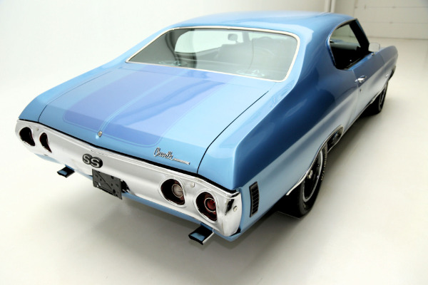 For Sale Used 1972 Chevrolet Chevelle Super Sport SS, Blue,black int,#s Match | American Dream Machines Des Moines IA 50309