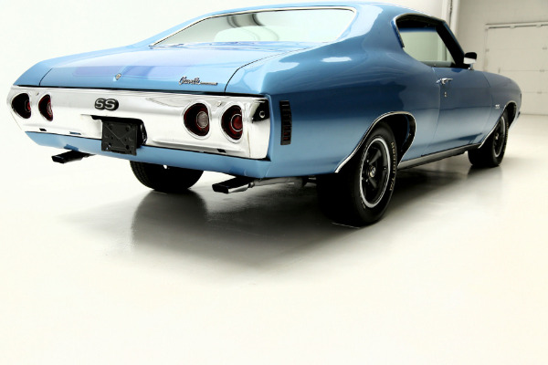 For Sale Used 1972 Chevrolet Chevelle Super Sport SS, Blue,black int,#s Match | American Dream Machines Des Moines IA 50309