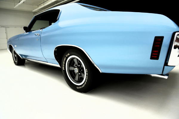 For Sale Used 1972 Chevrolet Chevelle Super Sport SS, Blue,black int,#s Match | American Dream Machines Des Moines IA 50309