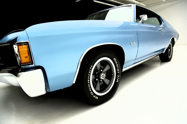 For Sale Used 1972 Chevrolet Chevelle Super Sport SS, Blue,black int,#s Match | American Dream Machines Des Moines IA 50309