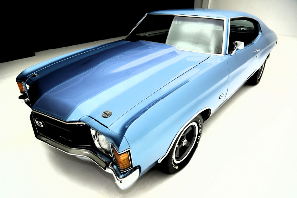 For Sale Used 1972 Chevrolet Chevelle Super Sport SS, Blue,black int,#s Match | American Dream Machines Des Moines IA 50309