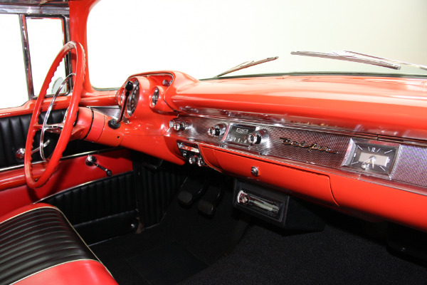 For Sale Used 1957 Chevrolet Bel Air Hardtop Black & red interior, 283 | American Dream Machines Des Moines IA 50309