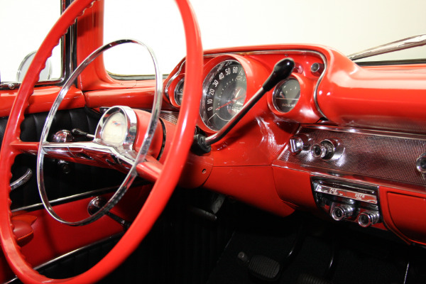 For Sale Used 1957 Chevrolet Bel Air Hardtop Black & red interior, 283 | American Dream Machines Des Moines IA 50309