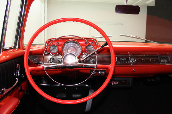 For Sale Used 1957 Chevrolet Bel Air Hardtop Black & red interior, 283 | American Dream Machines Des Moines IA 50309