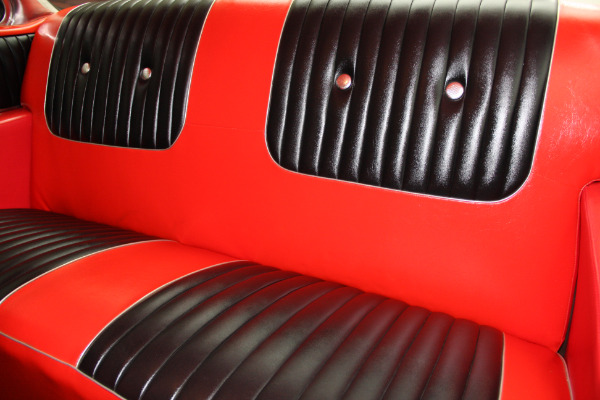 For Sale Used 1957 Chevrolet Bel Air Hardtop Black & red interior, 283 | American Dream Machines Des Moines IA 50309