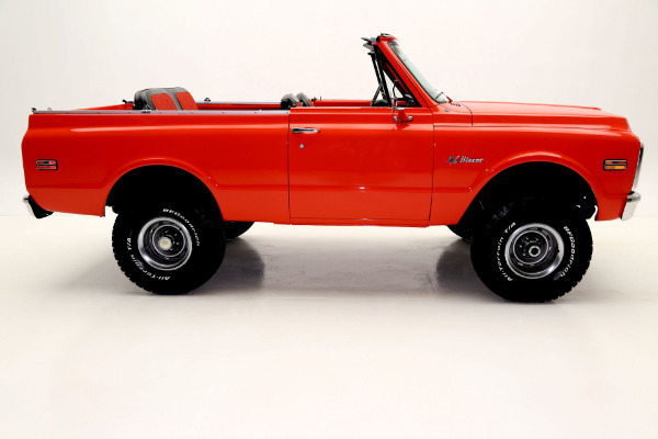 For Sale Used 1972 Chevrolet Blazer K5, Orange, houndstooth int | American Dream Machines Des Moines IA 50309