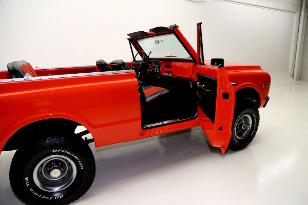 For Sale Used 1972 Chevrolet Blazer K5, Orange, houndstooth int | American Dream Machines Des Moines IA 50309