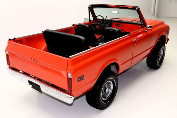 For Sale Used 1972 Chevrolet Blazer K5, Orange, houndstooth int | American Dream Machines Des Moines IA 50309