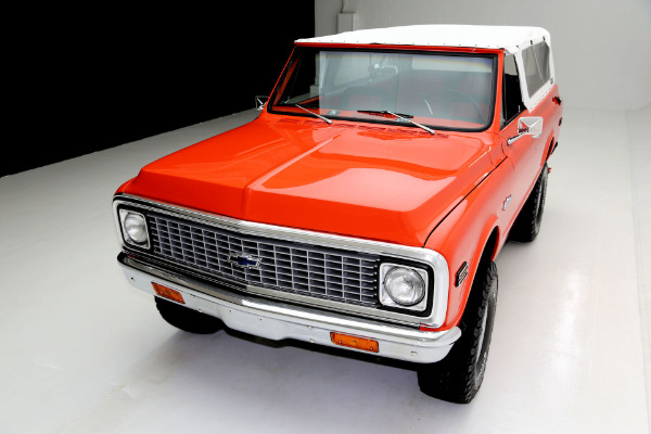 For Sale Used 1972 Chevrolet Blazer K5, Orange, houndstooth int | American Dream Machines Des Moines IA 50309