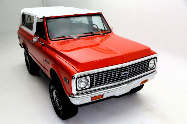 For Sale Used 1972 Chevrolet Blazer K5, Orange, houndstooth int | American Dream Machines Des Moines IA 50309