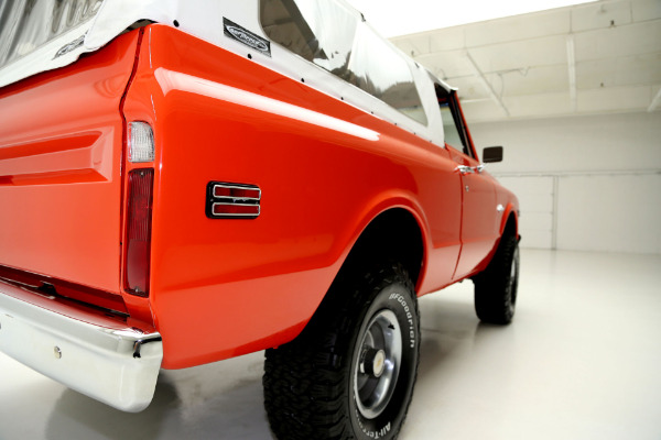 For Sale Used 1972 Chevrolet Blazer K5, Orange, houndstooth int | American Dream Machines Des Moines IA 50309