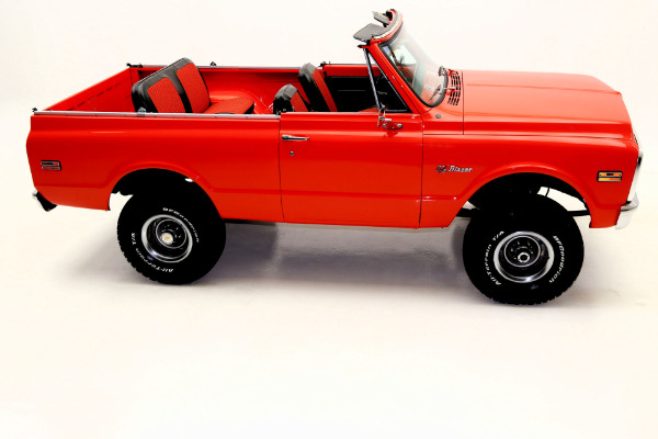 For Sale Used 1972 Chevrolet Blazer K5, Orange, houndstooth int | American Dream Machines Des Moines IA 50309