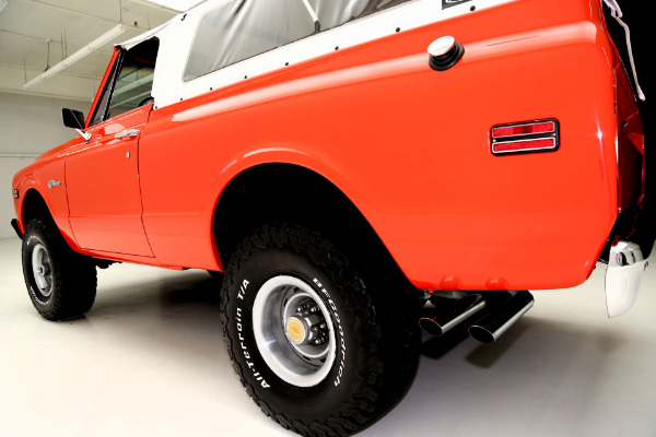 For Sale Used 1972 Chevrolet Blazer K5, Orange, houndstooth int | American Dream Machines Des Moines IA 50309