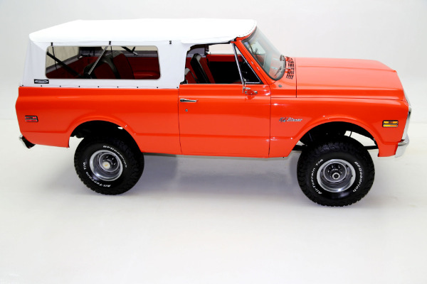 For Sale Used 1972 Chevrolet Blazer K5, Orange, houndstooth int | American Dream Machines Des Moines IA 50309