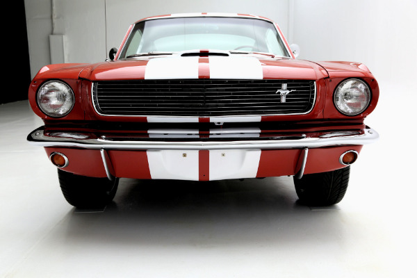 For Sale Used 1965 Ford Mustang Fastback Red/red w/white shelby stripes, | American Dream Machines Des Moines IA 50309