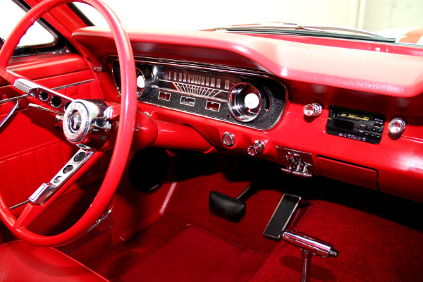 For Sale Used 1965 Ford Mustang Fastback Red/red w/white shelby stripes, | American Dream Machines Des Moines IA 50309