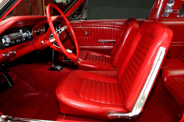 For Sale Used 1965 Ford Mustang Fastback Red/red w/white shelby stripes, | American Dream Machines Des Moines IA 50309