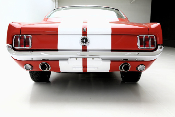 For Sale Used 1965 Ford Mustang Fastback Red/red w/white shelby stripes, | American Dream Machines Des Moines IA 50309