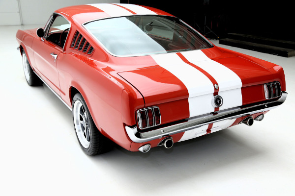 For Sale Used 1965 Ford Mustang Fastback Red/red w/white shelby stripes, | American Dream Machines Des Moines IA 50309