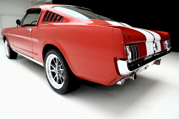 1965 Ford Mustang Fastback Red/red w/white shelby stripes,