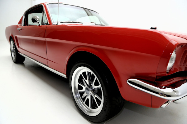 For Sale Used 1965 Ford Mustang Fastback Red/red w/white shelby stripes, | American Dream Machines Des Moines IA 50309