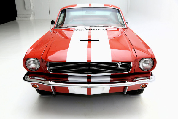 For Sale Used 1965 Ford Mustang Fastback Red/red w/white shelby stripes, | American Dream Machines Des Moines IA 50309