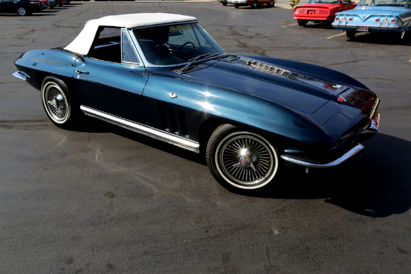 For Sale Used 1966 Chevrolet Corvette Laguna Blue, 327/350 Roadster | American Dream Machines Des Moines IA 50309