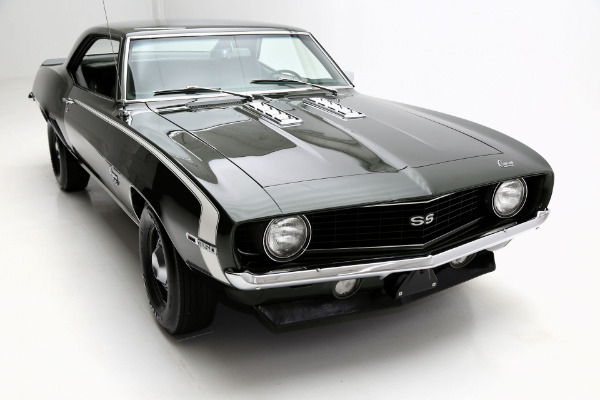 For Sale Used 1969 Chevrolet Camaro Fathom Green Super Sport, X55, Docs | American Dream Machines Des Moines IA 50309