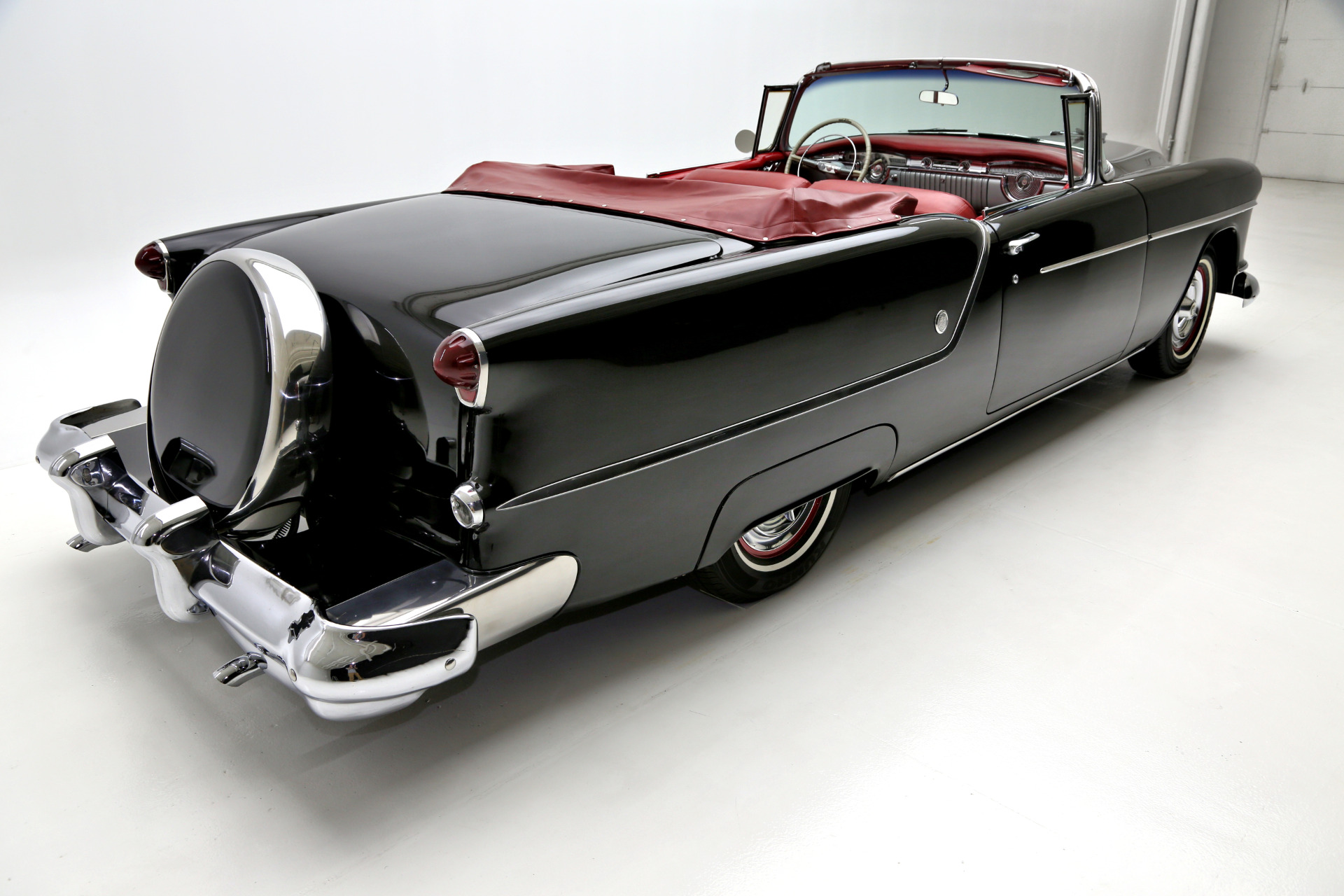 For Sale Used 1954 Oldsmobile 88 Black, Red interior, Continental kit | American Dream Machines Des Moines IA 50309