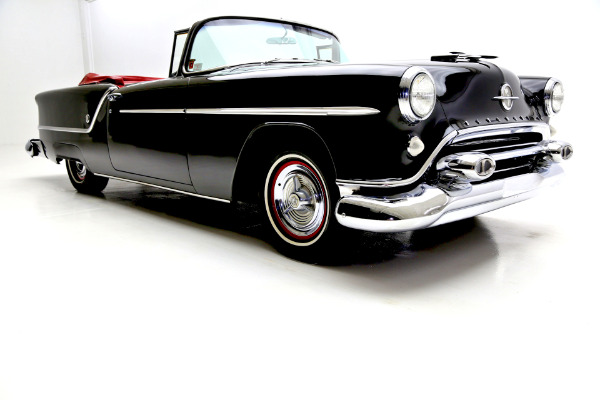 For Sale Used 1954 Oldsmobile 88 Black, Red interior, Continental kit | American Dream Machines Des Moines IA 50309