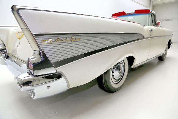 For Sale Used 1957 Chevrolet Belair Pearl white V8 Auto | American Dream Machines Des Moines IA 50309