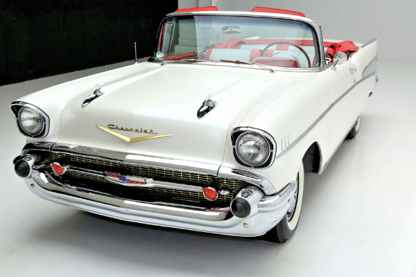 For Sale Used 1957 Chevrolet Belair Pearl white V8 Auto | American Dream Machines Des Moines IA 50309